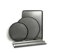 MasterClass 4 pc Crusty Bake Set Non-Stick Set - Black