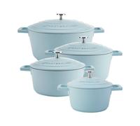 MasterClass 4pc Sky Blue Casserole Set in Light Blue Masterclass Light Blue