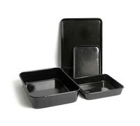 MasterClass 4 Piece Vitreous Enamel Bundle of Baking Trays and one Roasting Pan