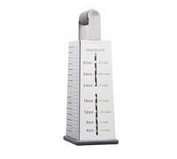 MasterClass 5-in-1 Cheese Grater / Food Slicer / Lemon Zester Tool with Measurement Markings, Stainless Steel, 11 x 8 x 24 cm