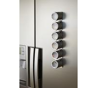 MasterClass 6 Jar Magnetic Spice Rack in Silver Masterclass Silver