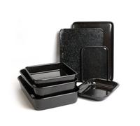 Masterclass 7 Piece Vitreous Enamel Bundle Of Roasting Pans And Baking Trays