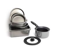 MasterClass 7pc Smart Space Stacking Non-Stick Cake Baking set in Grey Masterclass Grey