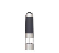 MasterClass Adjustable Electric Salt and Pepper Mill with Light, 22 cm (8.75''), Black/Silver/Transparent