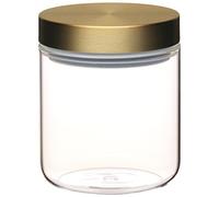 MasterClass Airtight Small Glass Food Storage Jar with Brass Lid