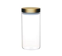Masterclass Airtight Large Glass Food Storage Jar With Brass Lid