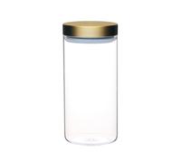 MasterClass Airtight Large Glass Food Storage Jar with Brass Lid Masterclass Multicolor