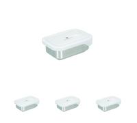 MasterClass All-in-One Stainless Steel Container with Lid and PTFE, PFOA and BPA Free Non Stick, Oven, Freezer and Microwave Safe,500 ml, Silver (Pack of 4)