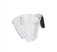 MasterClass Angled Measuring Jug 1L, Clear BPA Plastic Jug with Handle