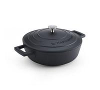 Masterclass Black Shallow Cast Aluminium Casserole Dish, 2.5L