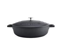 Masterclass Black Shallow Cast Aluminium Casserole Dish, 5L