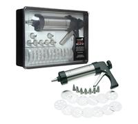 MasterClass Cake Icing & Biscuit Gun Set Trigger Action 8 Nozzles