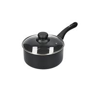MasterClass Can-to-Pan Ceramic Eco Saucepan with PTFE, PFOA and BPA Free Non Stick, Made from 1 % Recycled Aluminium, 16 cm,Black