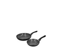MasterClass Can-to-Pan Ceramic Non-Stick Pan Set with 2 Aluminium Frying Pans in Black Masterclass Black