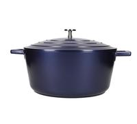 MasterClass Casserole Dish with Lid, Large 5L/28 cm, Lightweight Cast Aluminium, Induction Hob and Oven Safe, Blue