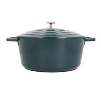 MasterClass Large Casserole Dish with Lid, Lightweight Cast Aluminium, Induction Hob and Oven Safe, Hunter Green Colour, 5 Litre/28 cm