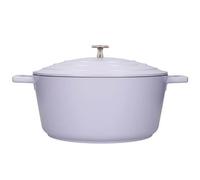 MasterClass Large Casserole Dish with Lid, Lightweight Cast Aluminium, Induction Hob and Oven Safe, Lavender, 5 Litre/28 cm