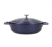 MasterClass Cast Aluminium 4L Shallow Casserole Dish Metallic Blue