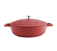 MasterClass Cast Aluminium 4L Shallow Casserole Dish Red