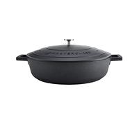 Masterclass Black Shallow Cast Aluminium Casserole Dish 5L, Black
