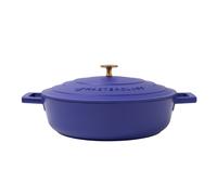 MasterClass Cast Aluminium Casserole Dish Electric Blue Shallow Cooking Pot, 28cm, 4L, Gift Boxed Masterclass Blue
