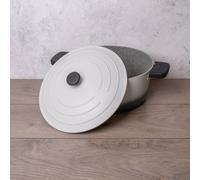 MasterClass Cast Aluminium Casserole Dish with Handle Covers, Ombre Grey, 5L in Grey Masterclass Grey