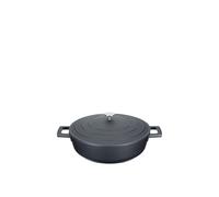MasterClass Cast Aluminium Casserole Dish with Lid Lightweight, Dishwasher Safe 4L in Black Masterclass Black 4L