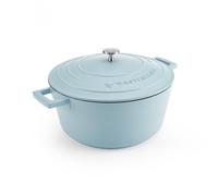 MasterClass Cast Aluminium Casserole Dish with Lid Lightweight, Dishwasher Safe 5L in Light Blue Masterclass Light Blue 5L