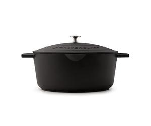 MasterClass Cast Aluminium Casserole Dish With Self-Basting Lid, Lighter Than Cast Iron Non-Stick Oval Black, Hob To Oven, Easy Gravy Pouring, Lip For Long Braising, Stews, Dishwasher safe, 30cm, 6L