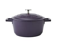 MasterClass Cast Aluminium Casserole Dish With Self-Basting Lid Premium Quality Lightweight Non-Stick Medium Round Blue, Hob To Oven Cooking Pot For Family Meals Curries Dishwasher Safe, 20cm, 2.5L