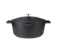 MasterClass Cast Aluminium Oval Casserole Dish With Self-Basting Lid Lighter Than Cast Iron Non-Stick, Black, Hob To Oven Easy Gravy Pouring Lip For Long Braising, Stews, Dishwasher safe, 30cm, 6L