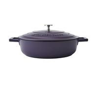 MasterClass Cast Aluminium Purple Shallow Casserole Dish, 28cm, 4 Litre, Gift Boxed