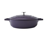 MasterClass Cast Aluminium Purple Shallow Casserole Dish, 28cm, 4 Litre, Gift Boxed Masterclass Purple
