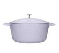 MasterClass Cast Aluminium Round Casserole Dish with Lid - Purple - Aluminium - Casserole Dish