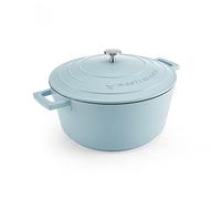 Masterclass Sky Blue Cast Aluminium Casserole Dish 5L, Blue