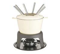 Master Class Cast Iron Enamelled Beige Fondue Set