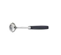 MasterClass Catering-Quality Stainless Steel Sauce Ladle with Nylon Handle, 28 cm (11") - Black
