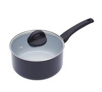 MasterClass Induction-Safe Non-Stick Ceramic Eco Saucepan with PTFE, PFOA and BPA Free Non Stick, 20 cm (8"), Black
