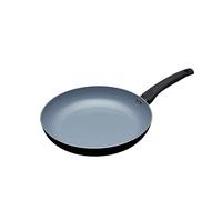 MasterClass Eco Induction Frying Pan with Healthier Ceramic Chemical Non Stick, Large, Aluminium / Iron, Black / Blue, 30 cm