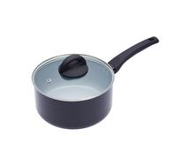 MasterClass Induction-Safe Non-Stick Ceramic Eco Saucepan with PTFE, PFOA and BPA Free Non Stick, 20 cm (8"), Black