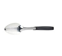 MasterClass Colour-Coded Catering-Quality Stainless Steel Slotted Spoon, 34 cm (13.5") - Black (General)