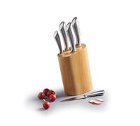 MasterClass Cortes 5-Piece Stainless Steel Knife Set and Knife Block
