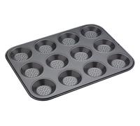 MasterClass Crusty Bake 12 Hole Shallow Baking Pan with Non-Stick Coating