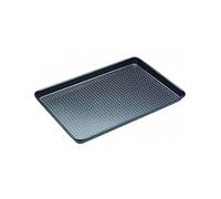 MasterClass Crusty Bake, Baking Tray with PTFE, PFOA and BPA Free Non Stick, Robust 1mm Thick Carbon Steel, Cookie Sheet, Perforated Holes for Ultimate Crisp, Ultra Double Layer, 39x27cm, Grey