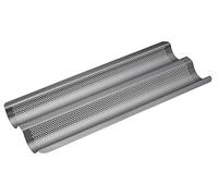 MasterClass Crusty Bake Non-Stick Perforated Baguette Tray, 39 x 16cm | Perforated Carbon Steel, Baguette Baking Tray for 2 Loaves, Ideal for Baking French Bread and Baguettes, Crisps Bread Evenly