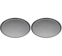 MasterClass Crusty Bake Non-Stick Pizza Crisper, 32cm, Grey (Pack of 2)