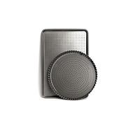 MasterClass Crusty Bake Fluted Round Flan/Quiche Tin, 30x3cm, Sleeved MasterClass Crusty Bake Non-Stick Baking/Cookie Tray, 39x27x2cm, Sleeved