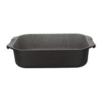 MasterClass Deep Cast Aluminium Roasting Tin, Lightweight Roasting Tray with Handles, Oven and Induction Safe, 41 x 26 cm, Black