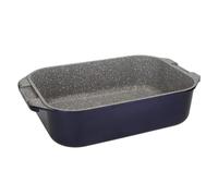 MasterClass Deep Cast Aluminium Roasting Tin, Lightweight Roasting Tray with Handles, Oven and Induction Safe, 41 x 26 cm, Metallic Blue