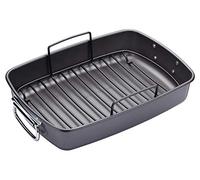 MasterClass Non-Stick Large Roasting Tin with Rack, 40 x 28 cm (15.5" x 11")
